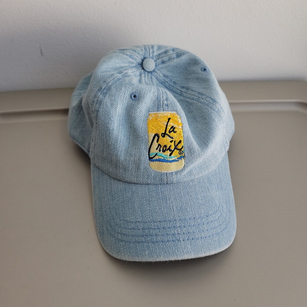 La Croix Denim Hat Cap Strap Back Blue Embroidered LiveLaCroix Adjustable